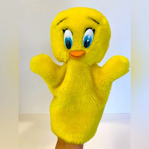 Vintage Daffy Duck and Tweety Bird Plush Puppets - Picture 2 of 11